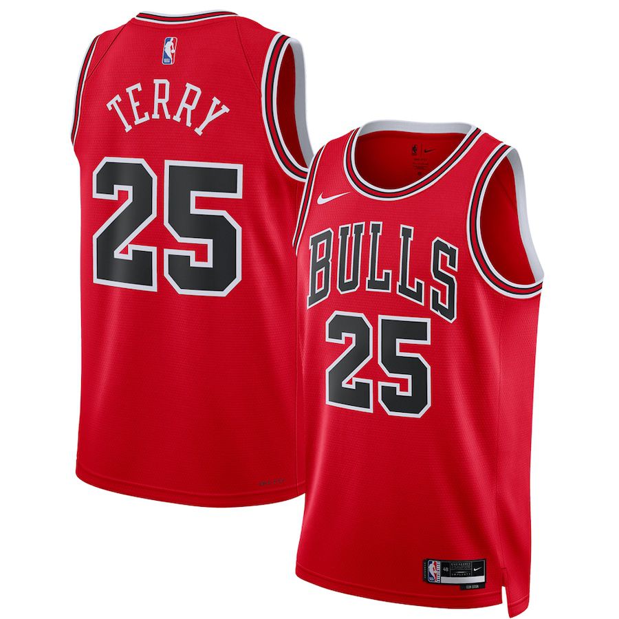 Men Chicago Bulls #25 Dalen Terry Nike Red Draft First Round Pick Swingman NBA Jersey